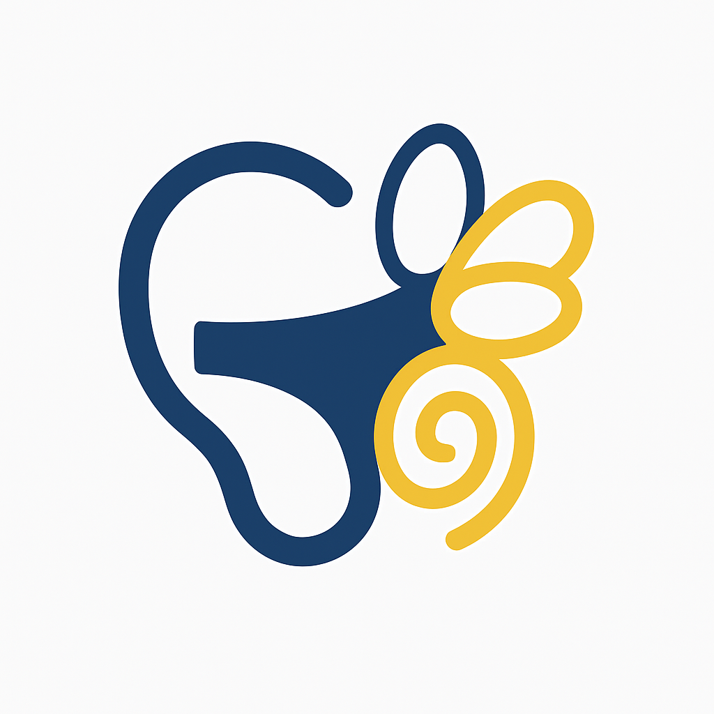 Icône stylisée représentant l’oreille interne et les canaux semi-circulaires, symbolisant la rééducation vestibulaire à Bayeux pour les troubles de l’équilibre et les vertiges.